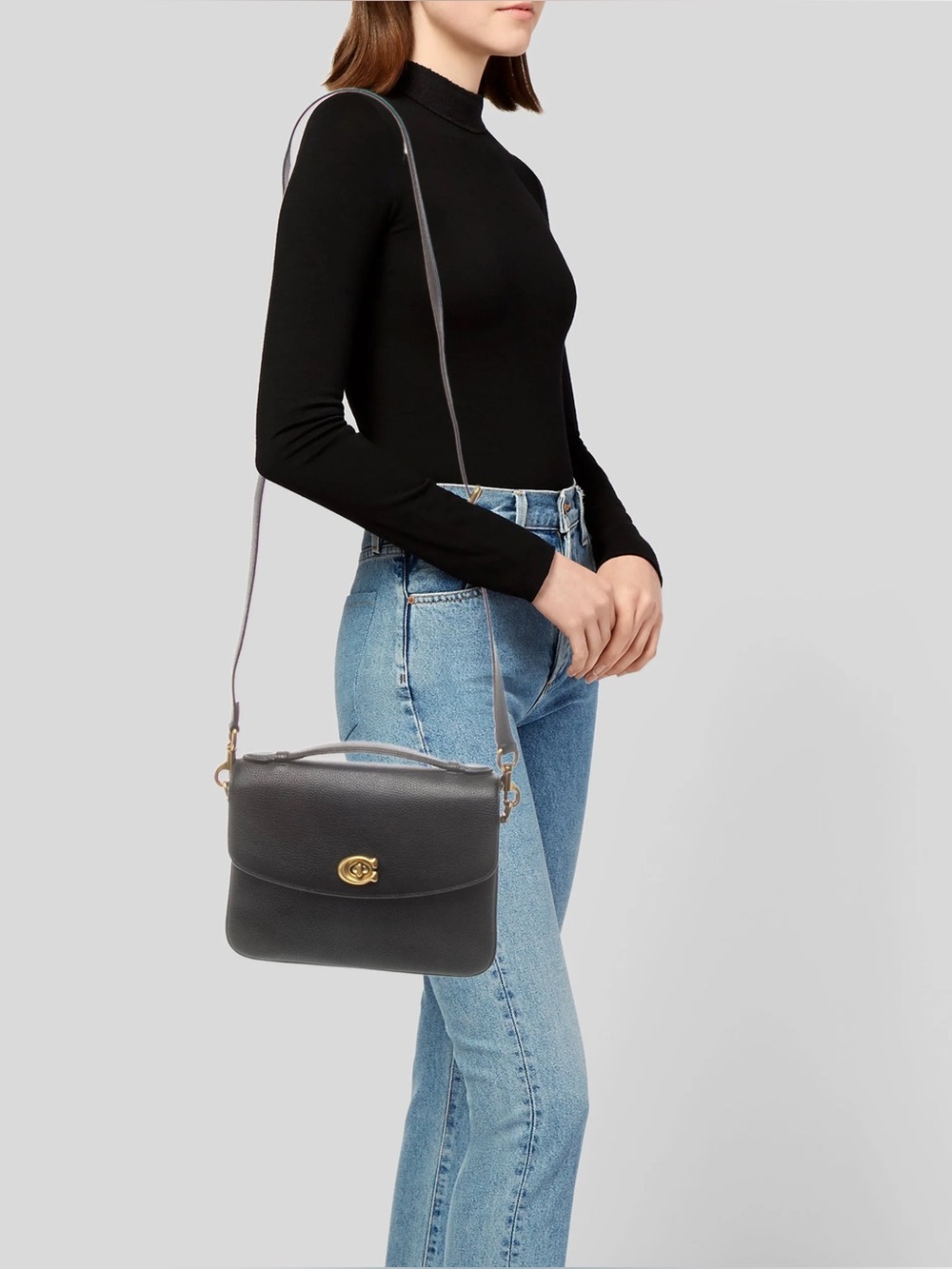 Coach Cassie 26 Crossbody Bag in Black Pebble